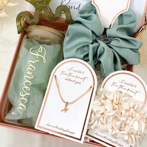 Brautjungfer Vorschlag Box Set Personalisiertes Geschenk Blush Willst du meine Brautjungfer sein Box Set Brautjungfer Erste Halskette Trauzeugin Kaffeetasse