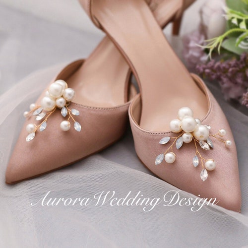 Bridal Crystal Shoe Clips pair Rhinestone Wedding Shoe Etsy UK