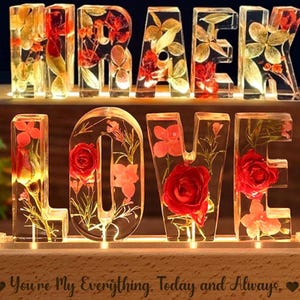 Luz de noche con flores personalizada · Lámpara con nombre personalizado para bebé · Regalo para niña de las flores · Regalo de cumpleaños único para ella · Regalo para sobrina · Decoración del hogar