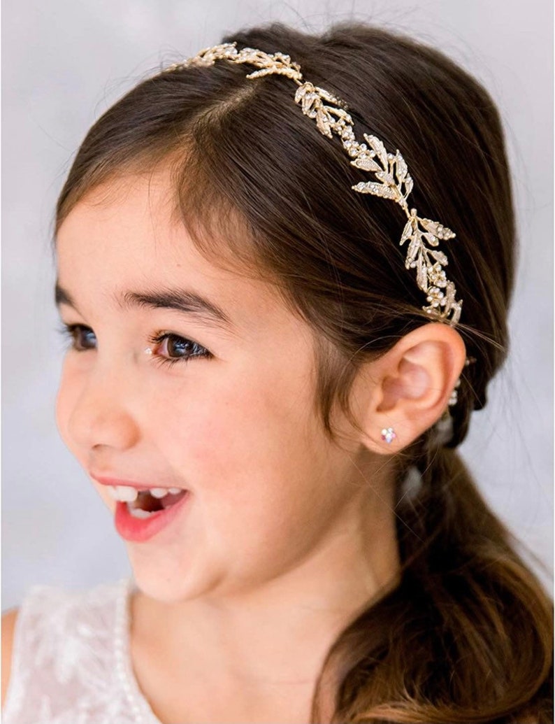 Flower Girl Headpiece for Wedding Headband Princess Hair Etsy