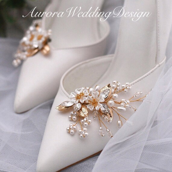 crystal and pearl bridal shoes