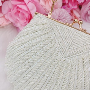 Cartera de novia personalizada, Cartera de novia grabada, Bolso con cuentas en forma de concha, Cartera de boda personalizada, Cartera de novia dorada, Cartera de novia con cuentas