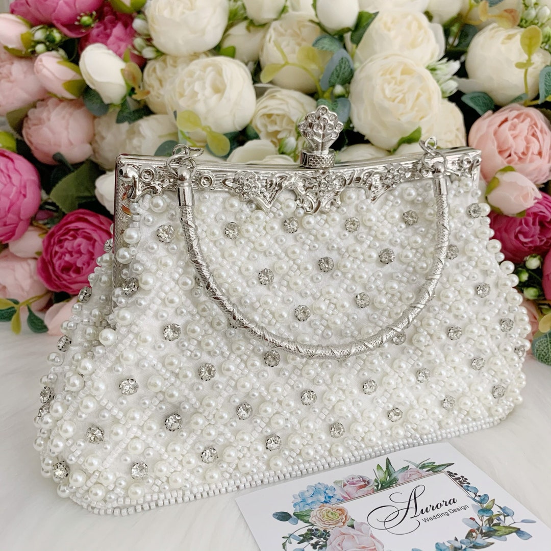 Beaded Bride Clutch Purse