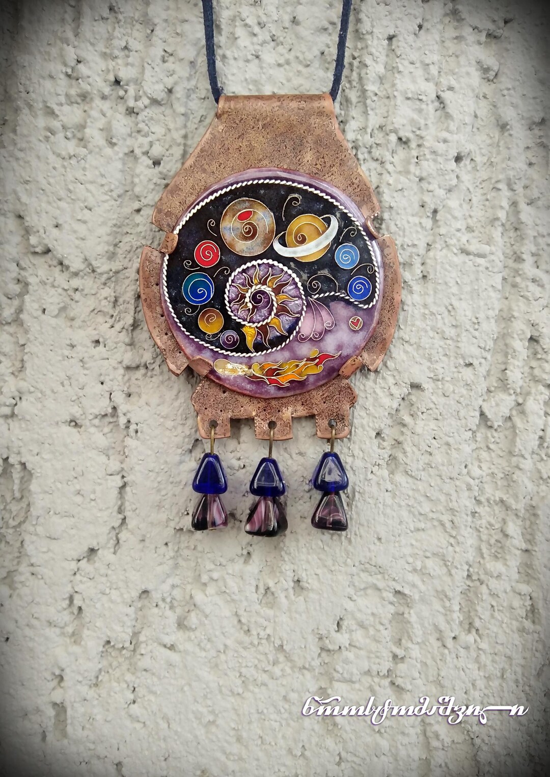 Shell Planets Solar System Planets in Shell Universe - Cliosonne Enamel - Etsy