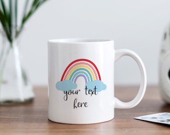 Rainbow Mug | Personalised | Gift | Colourful | Custom Mug | Ceramic Mug