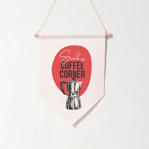 Personalised Gift | Coffee Corner Banner | Kitchen Wall Decor Gift | Coffee Lovers Gift