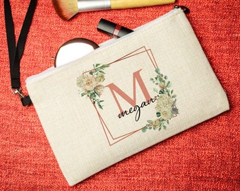 Personalised Make Up Bag | Name and Initial | Wedding Bridesmaids Gift | Purse | Gift for Her