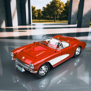1957 Corvette | Diecast Model Car | Vintage Chevrolet | Chevrolet Model Car | Scale 1:18 | Die-Cast Model | Gift