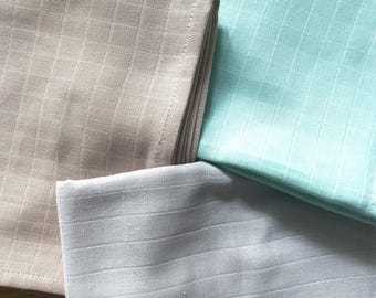 Solid Colour Swaddle Blanket 85x85 cm | 100% Organic Cotton Muslin Square | Soft Muslin Gift