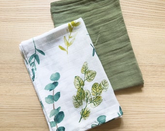 100% Cotton Kitchen Towel 45x65 cm | Organic Cotton Muslin Set | Gift