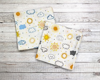 Sun and the Skies Super Soft Muslin Blanket |  85x85 cm | 100% Organic Cotton Muslin Square