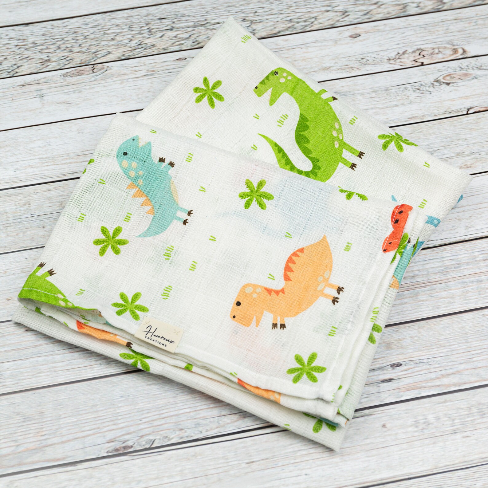 Super Soft Dinosaur Muslin Blanket 70x70 cm 100 Organic Etsy