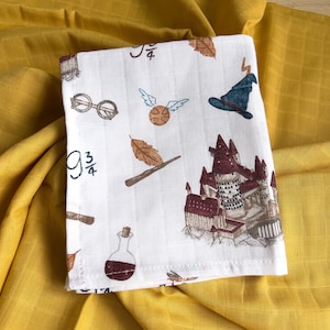 Wizarding School Muslin Squares 100% Organic Cotton Unisex Muslin Cloth Super Soft Muslin image 2