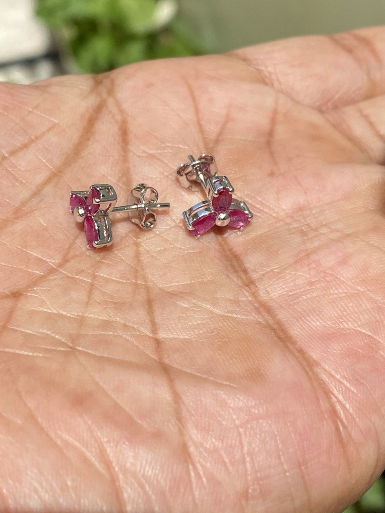 Ruby earring women earring Natural Ruby earrings gift | Etsy