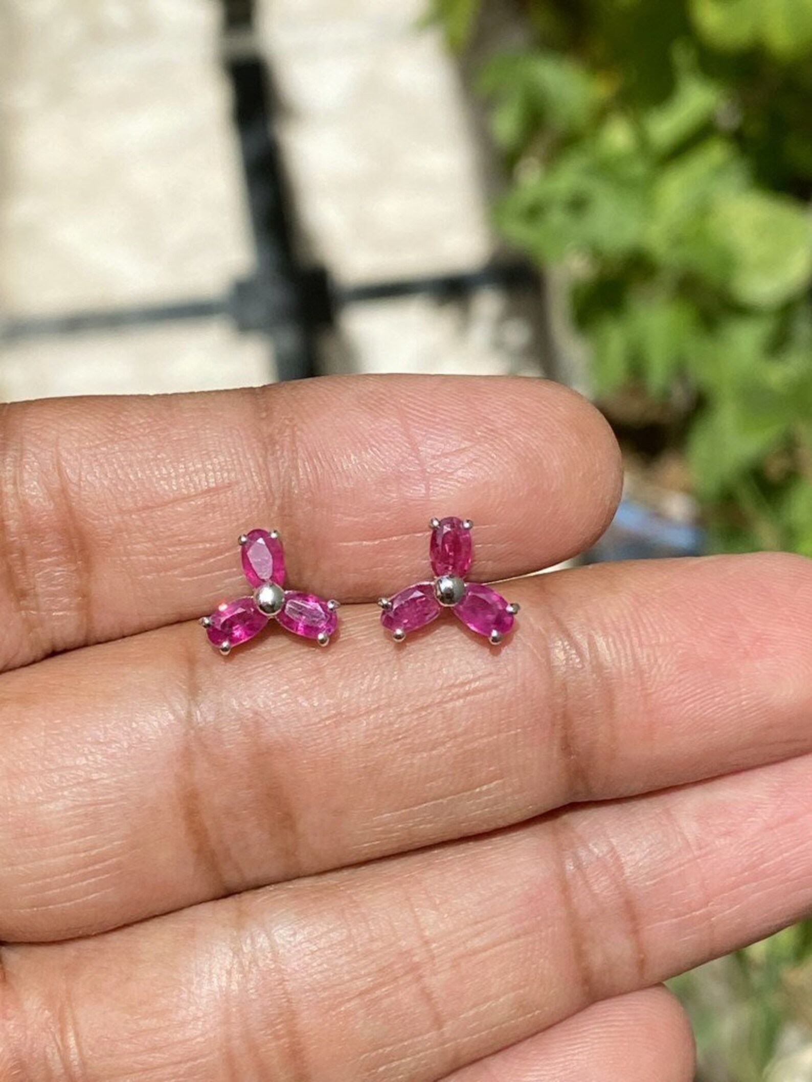 Ruby earring women earring Natural Ruby earrings gift | Etsy