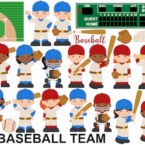 Baseball Clipart, Baseball team, Baseball graphics, Baseball players, home run, small commercial use svg and png