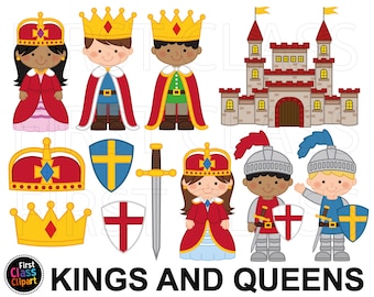 Medieval Clipart, Queens, Kings and Knights Clipart, Castle clipart, svg, png, for small commercial use
