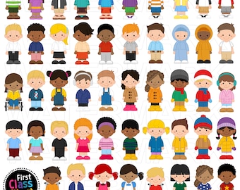 Clipart Infantil, Clipart Infantil, Primavera, Verão, Outono, Inverno, Pequeno Uso Comercial, DOWNLOAD INSTANTÂNEO Png e Svg
