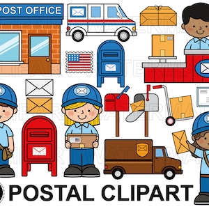 Postal Clipart, Post officer clip art, postbode clipart, post vrouw, postbusje, hoge resolutie png, svg