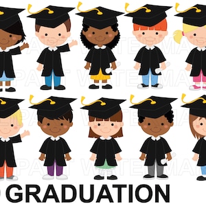 Graduation Clipart, Graduation ClipArt, Graduation Kids, Abschluss jungen und mädchen, svg, png, kleine kommerzielle Nutzung