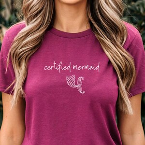 Certified Mermaid T-shirt, Great for Mermaids, Scuba Divers & Sea Enthusiasts, Mermaid Tail tee