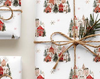 Akvarell julby presentpapper, vintage omslagspapper