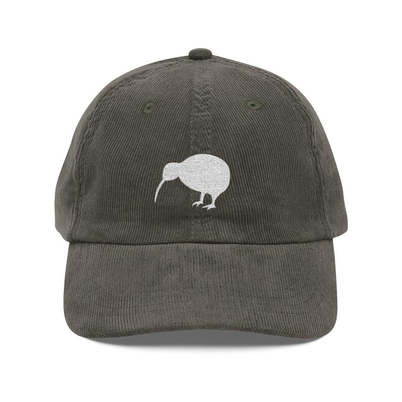 Embroidered Kiwi Bird Corduroy Hat, New Zealand Baseball Cap image 8