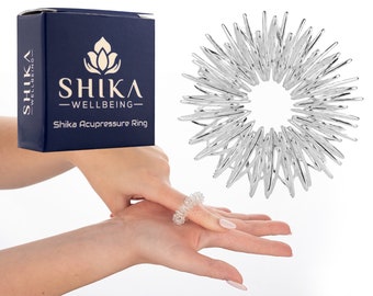 Acupressure Silver Ring For Stress & Anxiety - Finger Nassage Tool