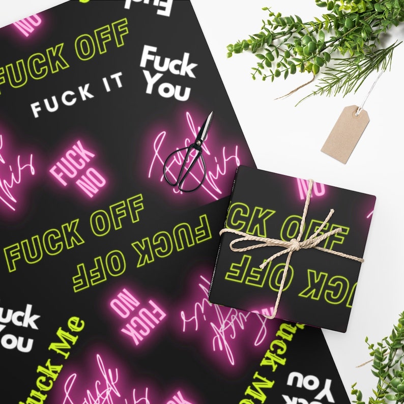 Inappropriate Fck Wrapping Paper. Perfect for Retirement Etsy