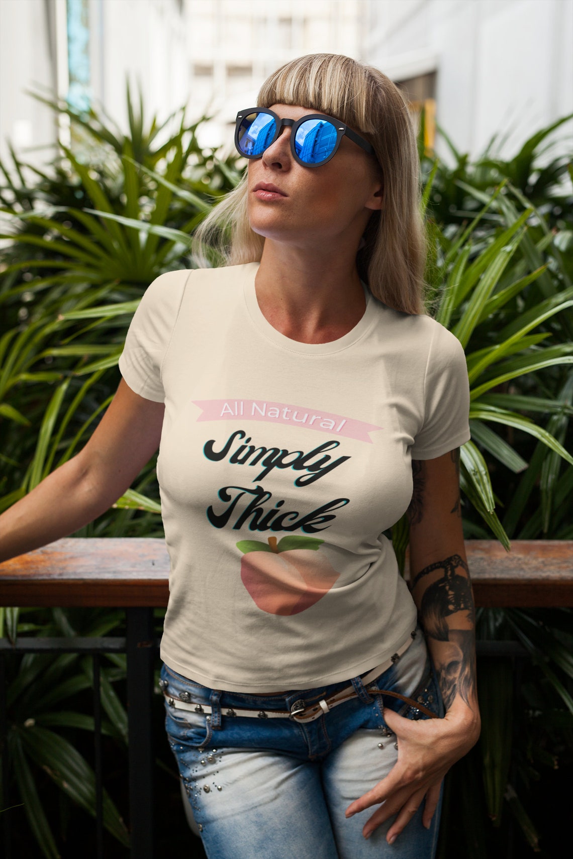 Simply Thick and Peachy Tee for the Woman Comfortable in Her - Etsy