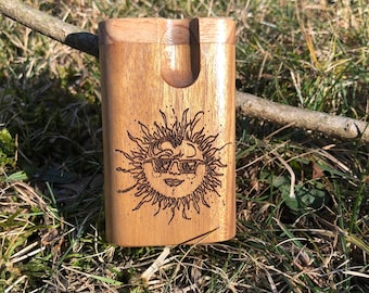 Sun Lasered on 3&quot; length Teak Swivel Top Dugout