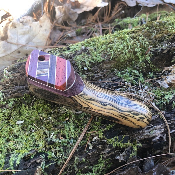 4" long Laminated Top Wooden Smoking Pipe