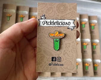 Señor Picklelicioso Enamel Pin – Funny Pickle Lover Gift