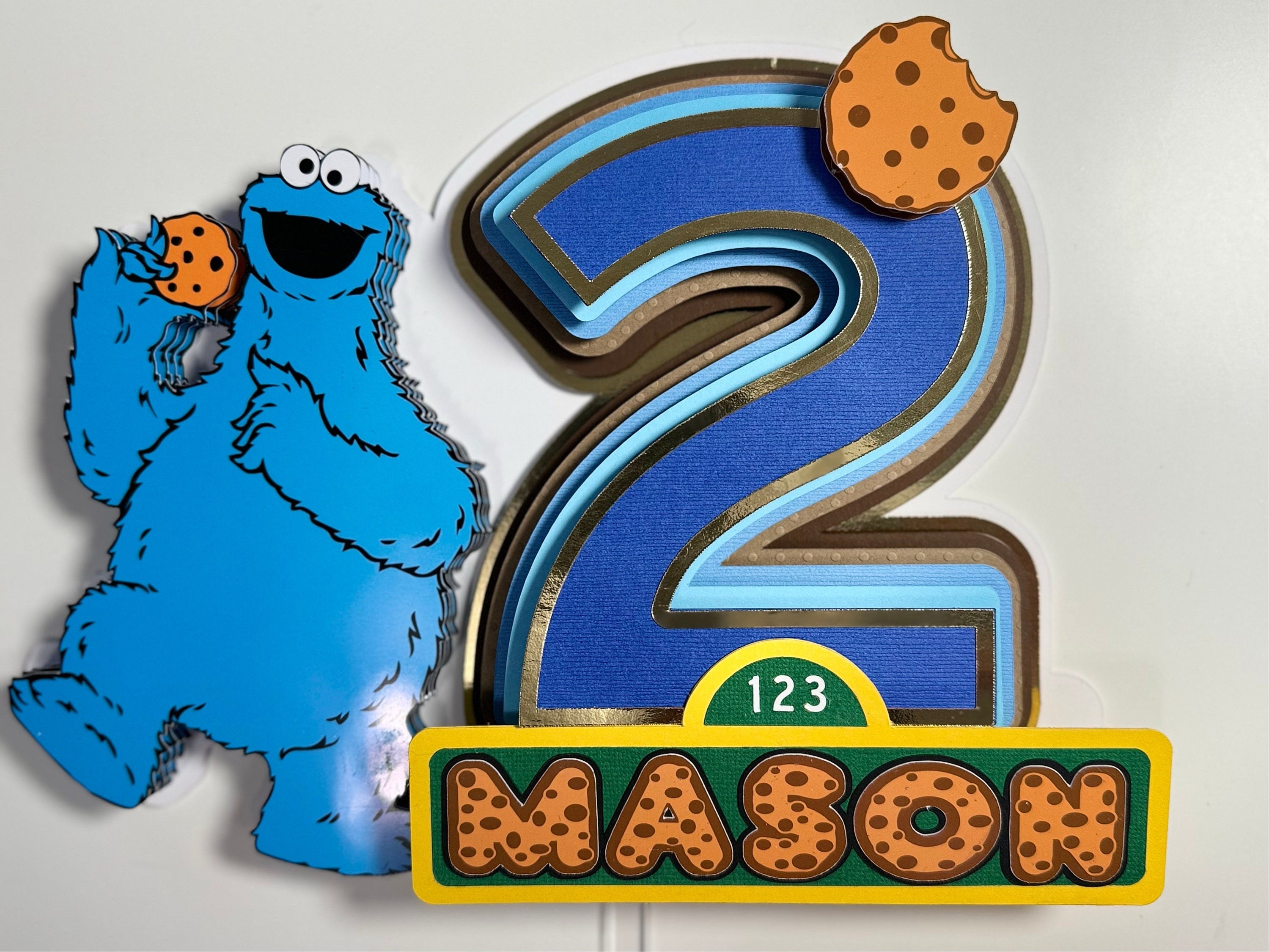 Cookie Monster Treat Box, Sesame Street Favor Bag, Cookie Monster Party  Decorations, Elmo Birthday Treatbox, Cookie Monster Party Supplies, 