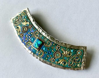 AVI SOFFER 925 Sterling Silver Vintage Israel C Z Modernist