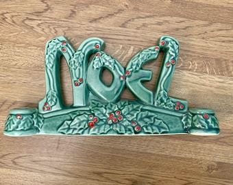 Vintage Lipper and Mann Noel Candleholders: Green Porcelain