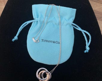 Tiffany Interlocking Circles 925 Silver Rubedo 1837 Necklace