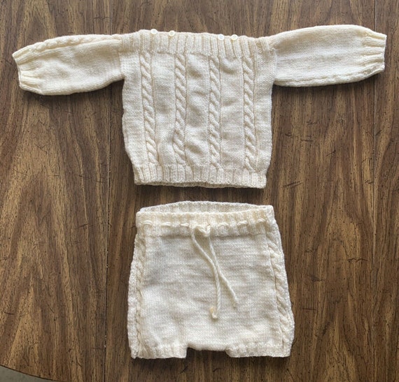 Baby Clothes Hand Knit BEAUTIFUL HANDMADE Vintage… - image 5