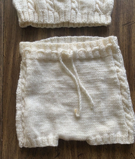 Baby Clothes Hand Knit BEAUTIFUL HANDMADE Vintage… - image 3