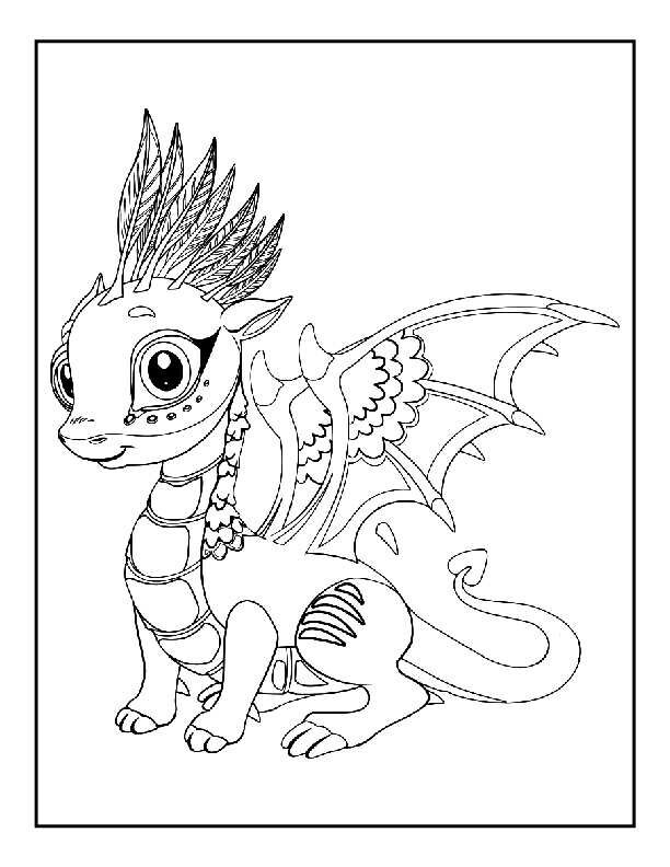6 Kids Dragon digital coloring pages | Etsy