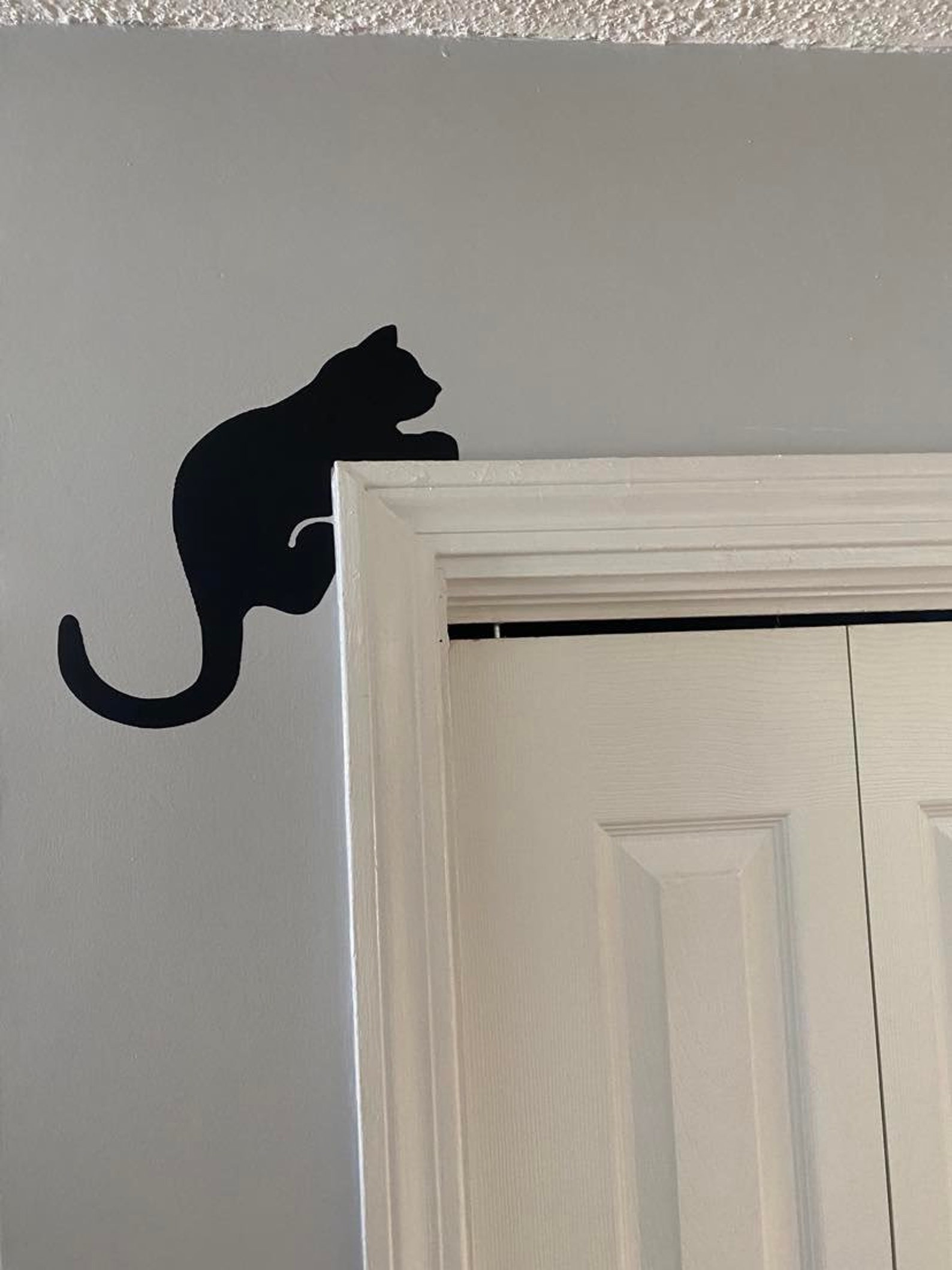 Cute Cat Door Frame Decal Etsy