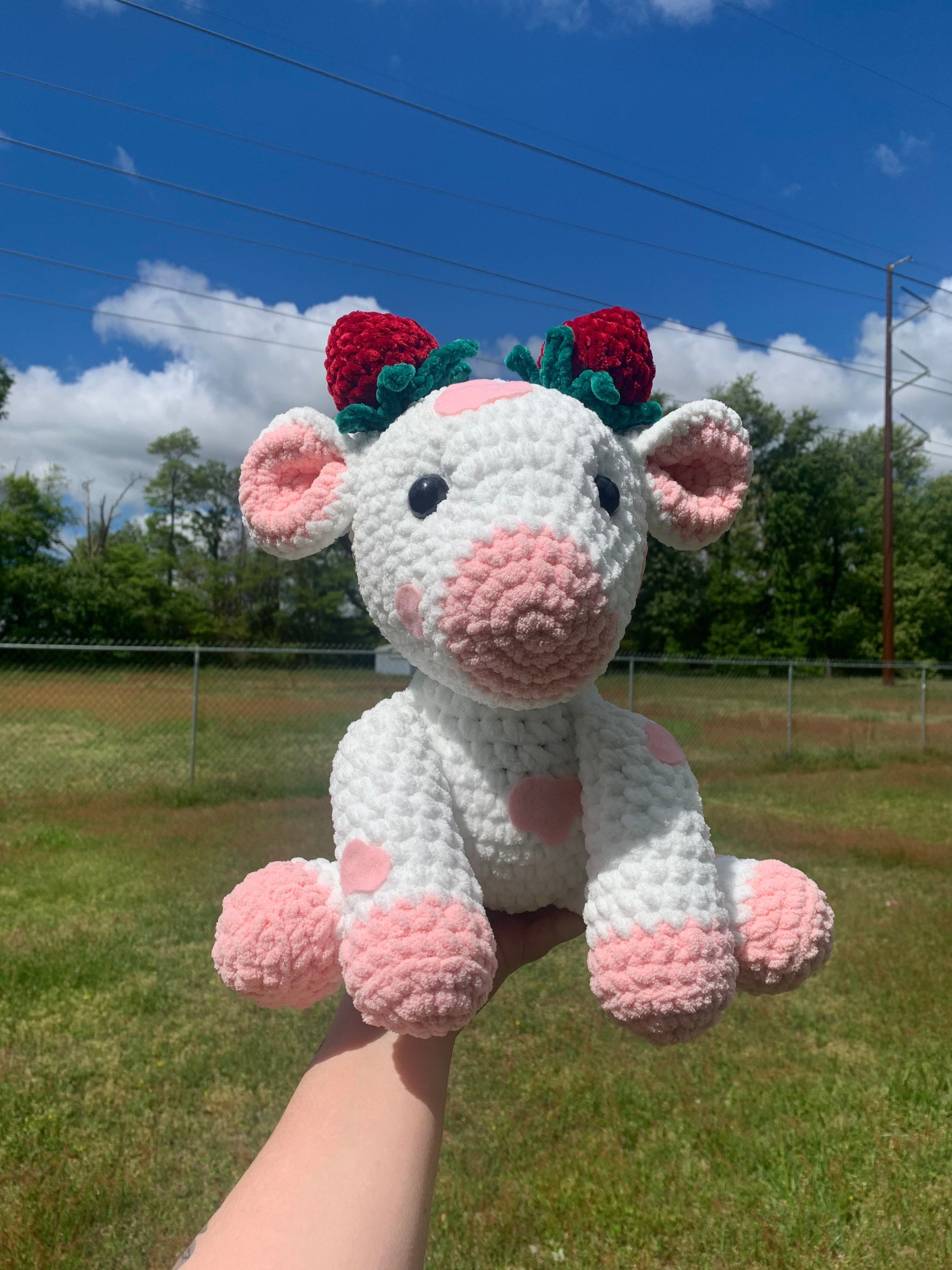 Cow Crochet Kit. Giant Amigurumi Cow Toy. Bonnie the Cow Crochet