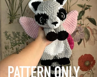 Randy der Waschbär Fairy Snuggler Häkelanleitung Amigurumi