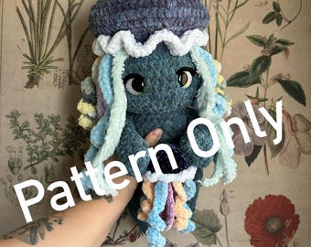 Lumi The Chibi JellyFish Lady Amigurumi CROCHET PATTERN