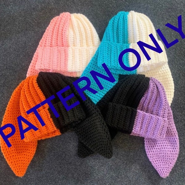 Bunny Ears Hat Crochet PATTERN