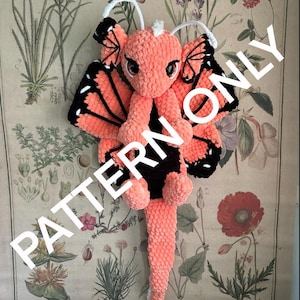 Crochet Amigurumi Butter Fly Dragon Snuggler PATTERN