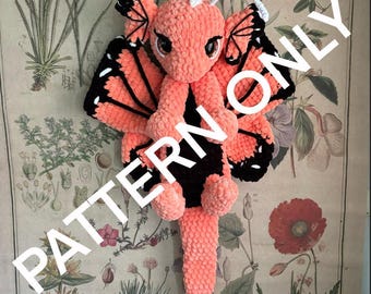 Crochet Amigurumi Butter Fly Dragon Snuggler PATTERN