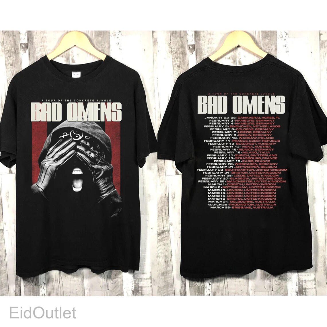 Bad Omens A Tour Of The Concrete Jungle Tour 2023 Hoodie