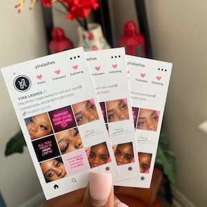 2023 Instagram Visitenkarte, IG Visitenkarte, Lash Tech Visitenkarte, QR Code Visitenkarte, Instagram Visitenkarte Vorlage