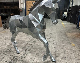 ギリシャ風ブロンズ馬像（大型） - 大型馬彫刻金属アート置物、熱間